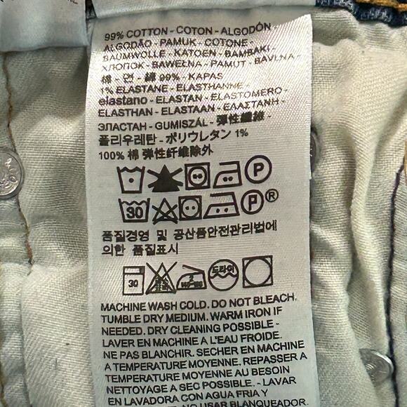 Levis 511 Slim Jeans Mens 30x30 Blue Measures 29x30 Stretch Flex Dark Wash - Picture 8 of 9